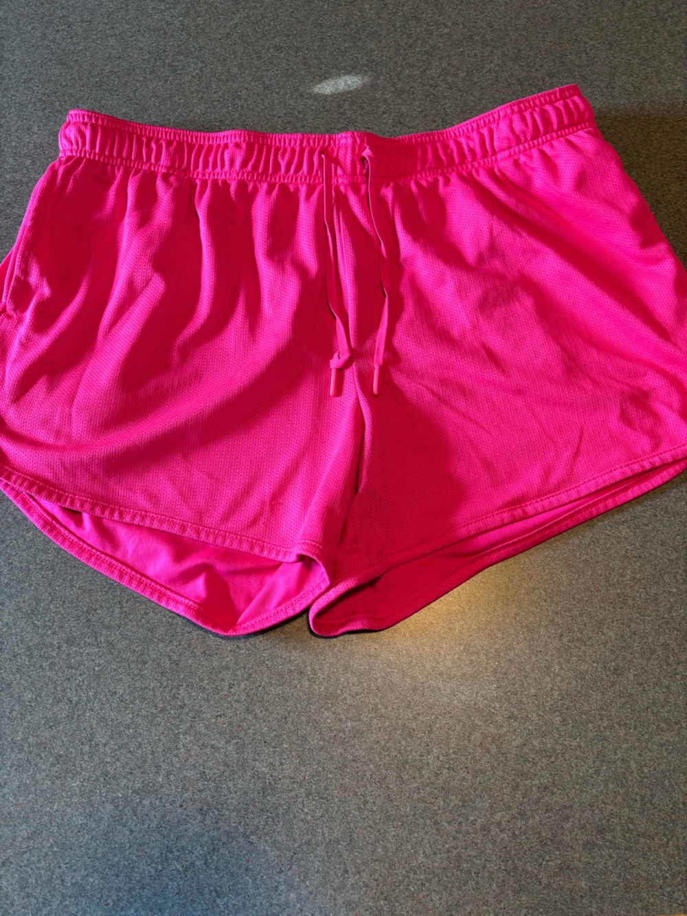 Athletic Works Bright Hot Pink Women's Athletic Shorts with Drawstring